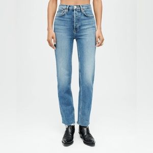 Re/Done Women’s 70S Ankle Crop High Rise Jeans Size 26